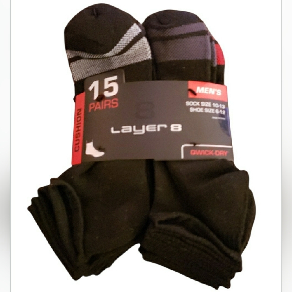 Socks Men Cushioned Quarter Athletic Lightweight Quick Dry Ankle New